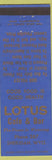 Matchbook Cover - Lotus Cafe Bar Sheridan WY low phone #