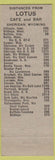 Matchbook Cover - Lotus Cafe Bar Sheridan WY low phone #