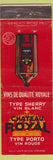 Matchbook Cover - Chateau Royal Sherry Vin Blanc Canada liquor