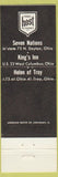 Matchbook Cover - Seven Nations Dayton OH