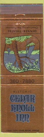 Matchbook Cover - Cedar Knoll Inn Mount Vernon VA