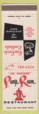 Matchbook Cover - Pump Room Sherman Oaks CA restaurant