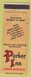 Matchbook Cover - Parker Inn Albion MI