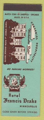 Matchbook Cover - Hotel Francis Drake Minneapolis MN