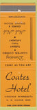 Matchbook Cover - Coates Hotel Virginia MN