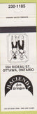 Matchbook Cover - Hacienda Dos Gringos Mexican Food Ottawa ON