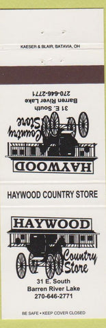 Matchbook Cover - Haywood Country Store Barren River Lake Lucas KY