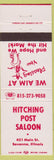 Matchbook Cover - Hitching Post Saloon Savanna IL