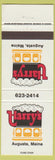 Matchbook Cover - Harry's Augusta ME