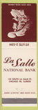 Matchbook Cover - LaSalle National Bank Chicago IL