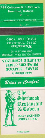 Matchbook Cover - Sherwood Restaurant Tavern Brantford ON