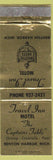 Matchbook Cover - Travel Inn Motel Benton Harbor MI WEAR