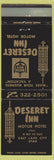 Matchbook Cover - Desert Inn Salt Lake City UT