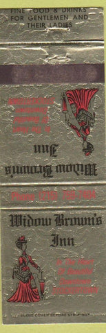 Matchbook Cover - Widow Brown's Inn Stockertown PA