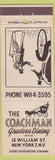 Matchbook Cover - Coachman Restaurant New York City