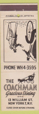 Matchbook Cover - Coachman Restaurant New York City