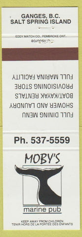 Matchbook Cover - Moby's Marine Pub Ganges BC