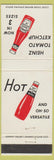 Matchbook Cover - Heinz Tomato Ketchup Canada