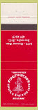 Matchbook Cover - Firefighter's Social Athletic Club Vancouver Burnaby BC