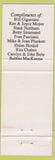 Matchbook Cover - Hole in Wall Gang Camp Kitchener ON