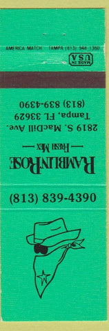 Matchbook Cover - Ramblin Rose Fresh Mexican Food Tampa FL