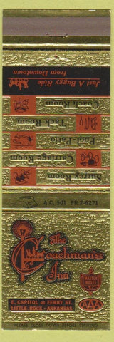 Matchbook Cover - Coachman's Inn Little Rock AR