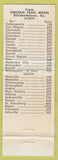 Matchbook Cover - Lincoln Trail Motel Restaurant Elizabethtown KY Abraham WEAR