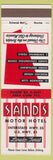 Matchbook Cover - Sands Motor Hotel Laredo TX