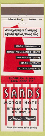 Matchbook Cover - Sands Motor Hotel Laredo TX