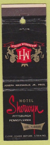 Matchbook Cover - Hotel Sherwyn Pittsburgh PA WEAR