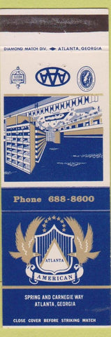 Matchbook Cover - Atlanta American Atlanta GA hotel
