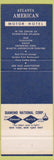 Matchbook Cover - Atlanta American Atlanta GA hotel