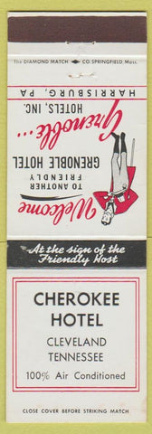 Matchbook Cover - Cherokee Hotel Cleveland TN
