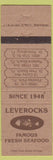 Matchbook Cover - Leverocks Seafood ST Petersburg Madeira Pinellas Park FL
