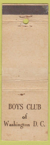 Matchbook Cover - Boys Club of Washington DC WORN