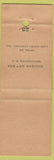Matchbook Cover - Boys Club of Washington DC WORN