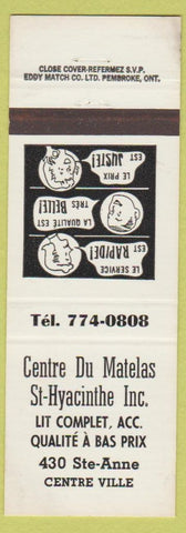 Matchbook Cover - Centre Du Matelas St Hyacinthe QC