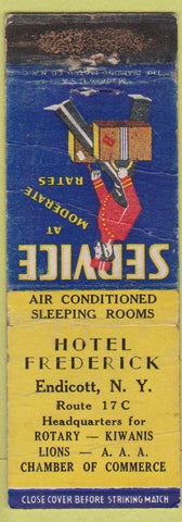 Matchbook Cover - Hotel Frederick Endicott NY POOR