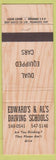 Matchbook Cover - Edward's Al's Driving School Canada