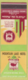 Matchbook Cover - Mountain Lake Hotel VA