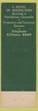 Matchbook Cover - Hotel Braemore Boston MA Federal