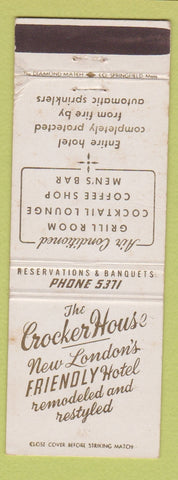 Matchbook Cover - Crocker House New London CT WORN