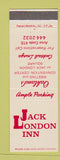 Matchbook Cover - Jack London Inn Oakland CA