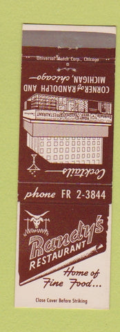 Matchbook Cover - Randy's Restaurant Chicago IL