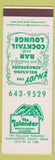 Matchbook Cover - Islander Restaurant Lounge Manchester CT