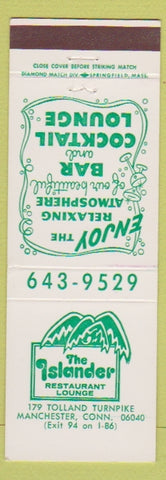 Matchbook Cover - Islander Restaurant Lounge Manchester CT
