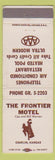 Matchbook Cover - Frontier Motel Oberlin KS