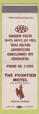 Matchbook Cover - Frontier Motel Oberlin KS