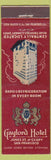 Matchbook Cover - Gaylord Hotel San Francisco CA