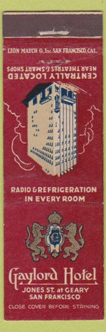 Matchbook Cover - Gaylord Hotel San Francisco CA